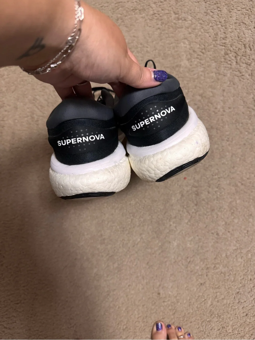 Adidas Men’s SuperNova Boost Black Running Shoes